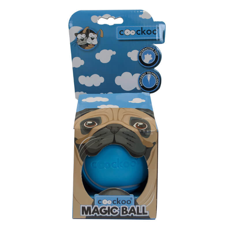 Coockoo TPR žoga Magic Ball, modra - 8,6 cm (2)