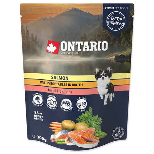 Ontario Dog - losos in zelenjava v juhi, 300g - 300 g