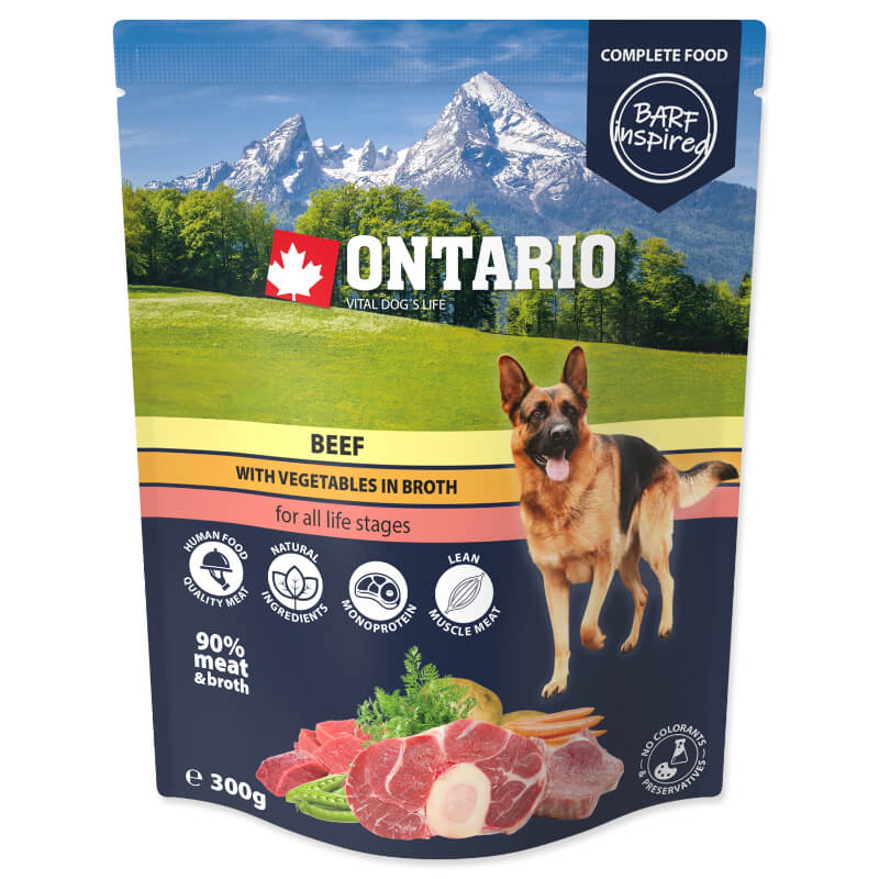 Ontario Dog - govedina in zelenjava v juhi, 300g