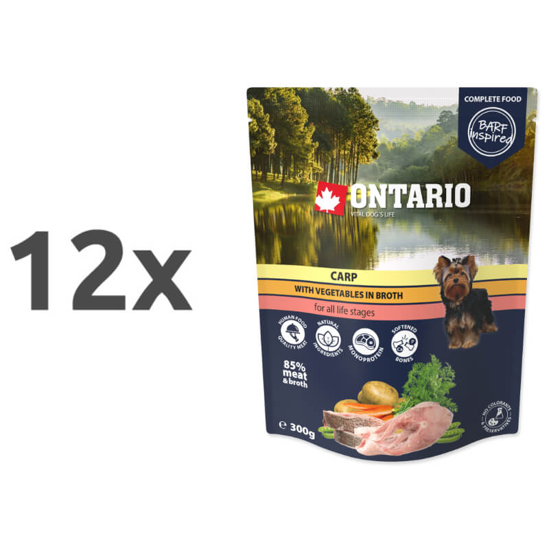 Ontario Dog - krap in zelenjava v juhi, 300g - 12 x 300 g