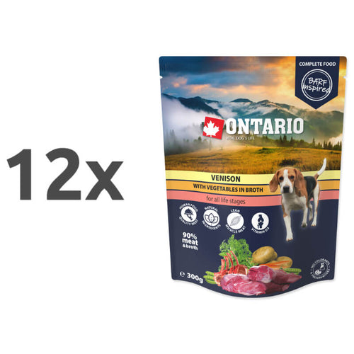 Ontario Dog - divjačina in zelenjava v juhi, 300g - 12 x 300 g