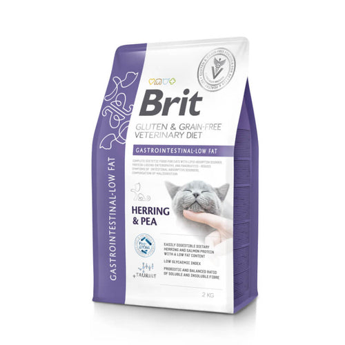 Brit GF Veterinarska dieta za mačke - Gastrointestinal Low Fat - 2 kg