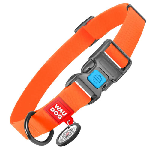 Waudog vodoodporna ovratnica, oranžna - 35 - 58 cm