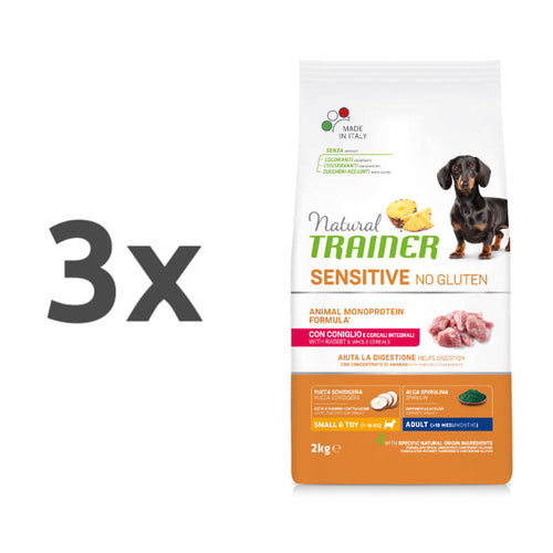 Natural Trainer Sensitive No Gluten Adult Mini - kunec - 3 x 2 kg