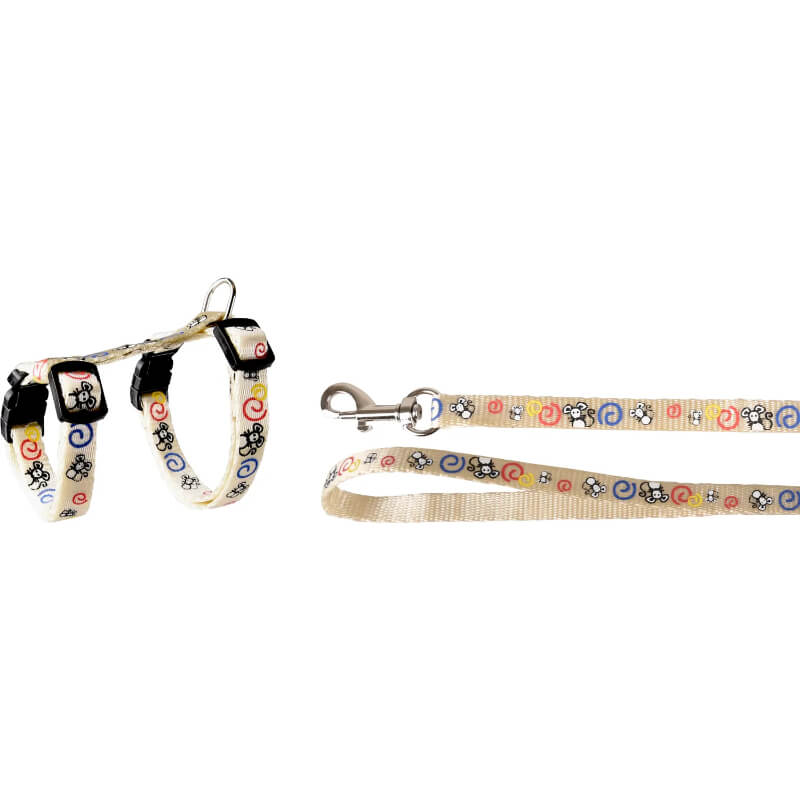 Flamingo oprsnica s povodcem za mladičke, bela - 15-20 cm / 20-30 cm (2)