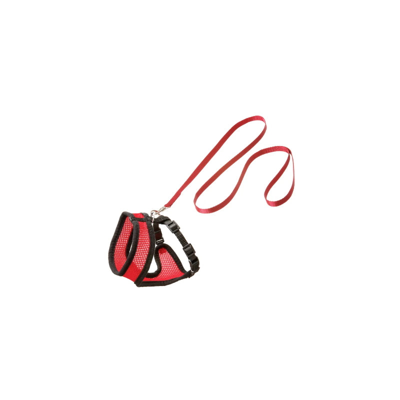 Flamingo oprsnica s povodcem Harms za mačke, rdeče-črna - 37 cm / 43-55 cm (2)
