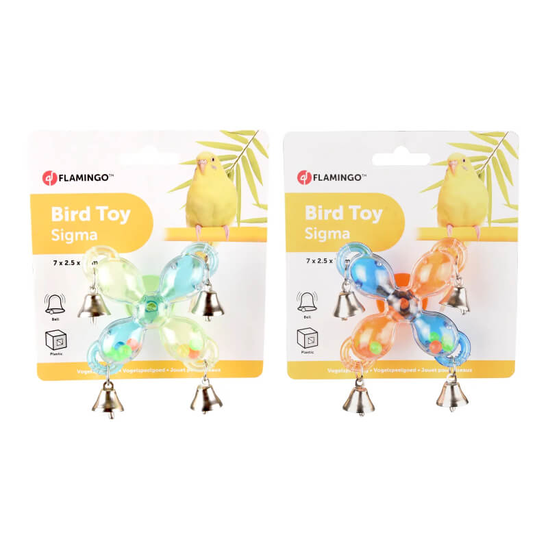 Flamingo igrača Sigma veternica z zvončki, različne barve - 7 x 9 cm (2)