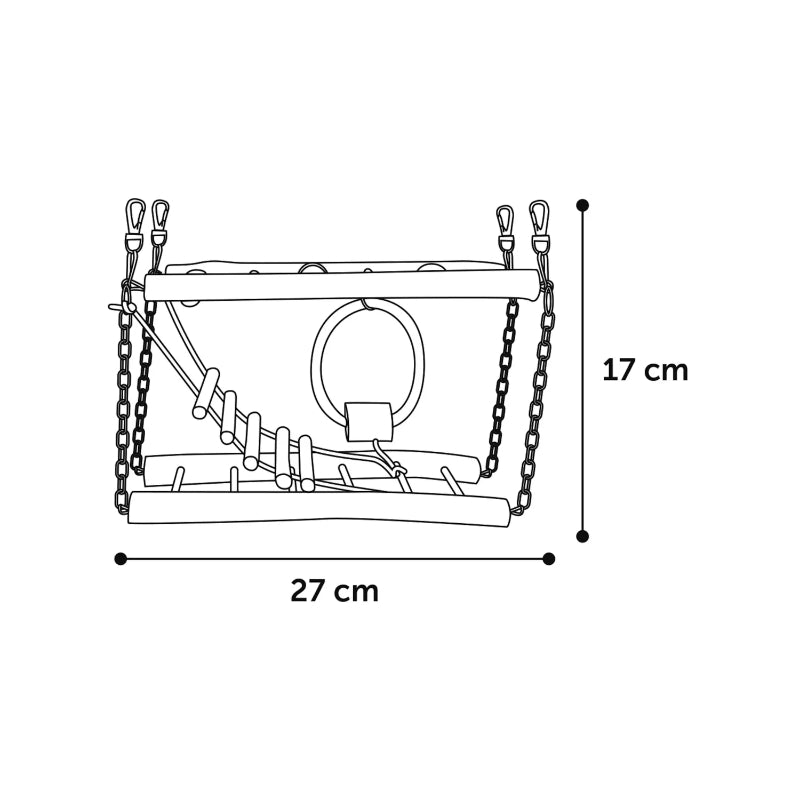 Flamingo leseno viseče igrišče Janny - 27 x 8,5 x 17 cm (3)
