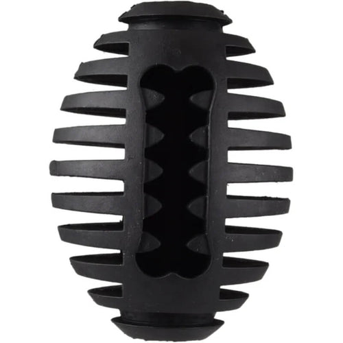 Flamingo gumijasta rugby žoga Gladiator, črna - 12 cm