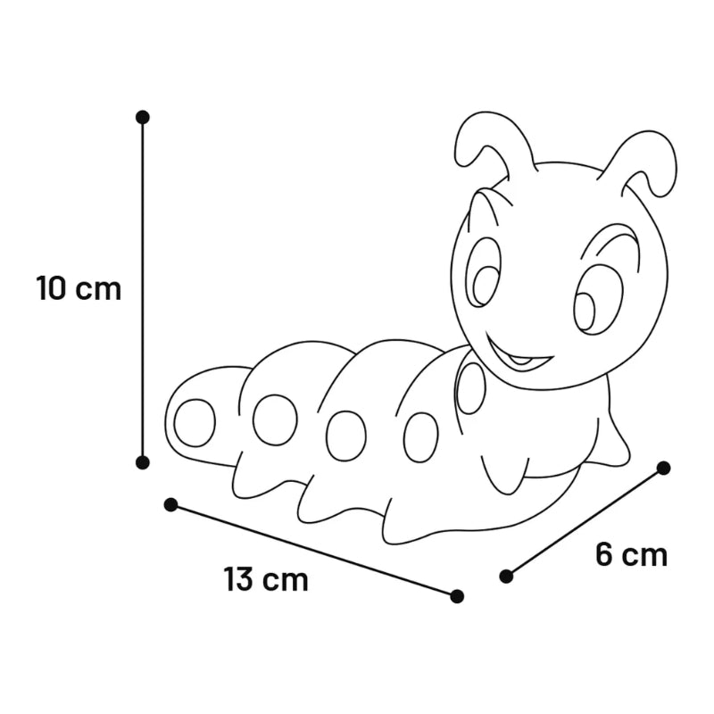 Flamingo gosenica iz lateksa, različne barve - 13 cm (5)