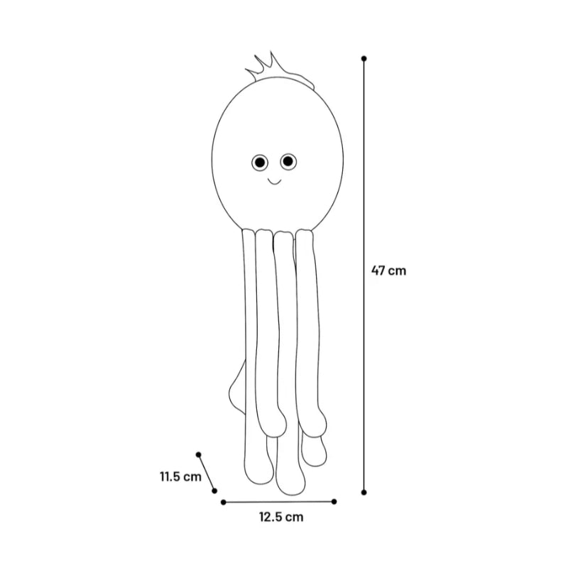 Flamingo plišasta hobotnica, roza - 47 cm (3)