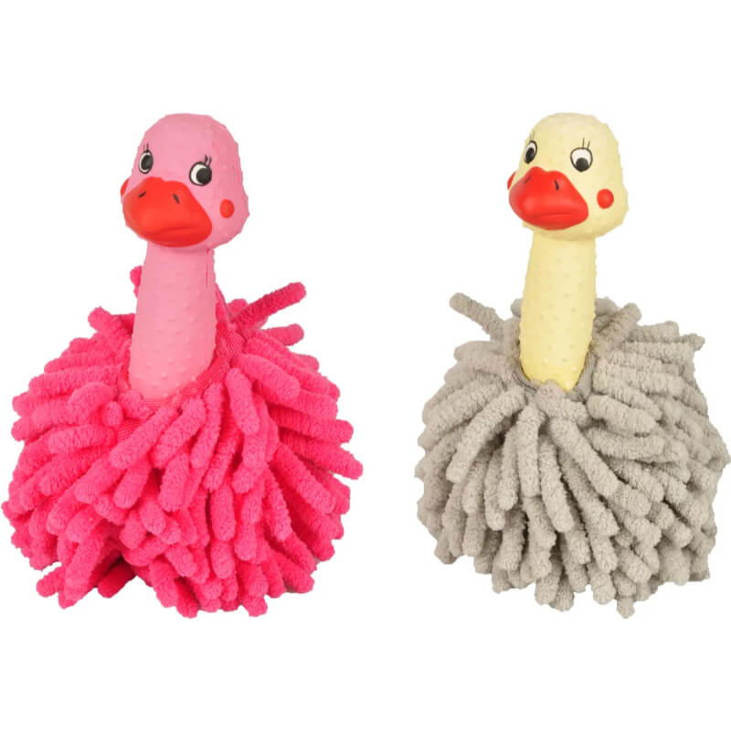 Flamingo plišasti noj iz lateksa, različne barve - 16 cm