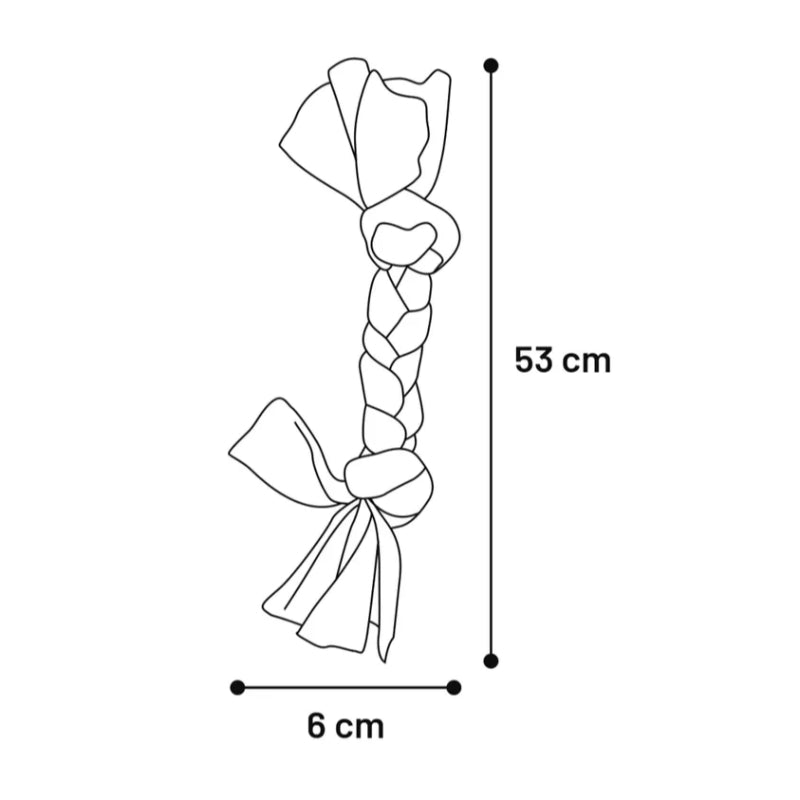 Flamingo igralna vrv iz flisa, rdeče črna - 53 cm (3)
