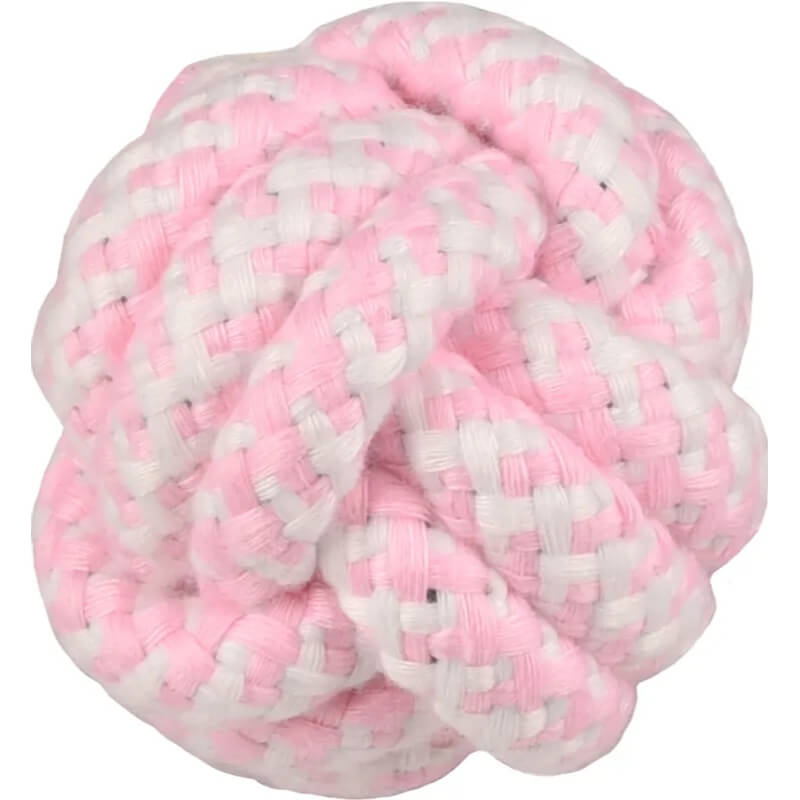 Flamingo žoga iz vrvi Ivar, roza - 6 cm