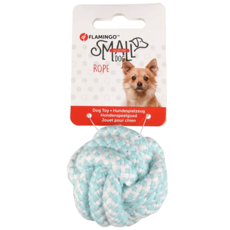 Flamingo žoga iz vrvi Ivar, turkizna - 6 cm (2)