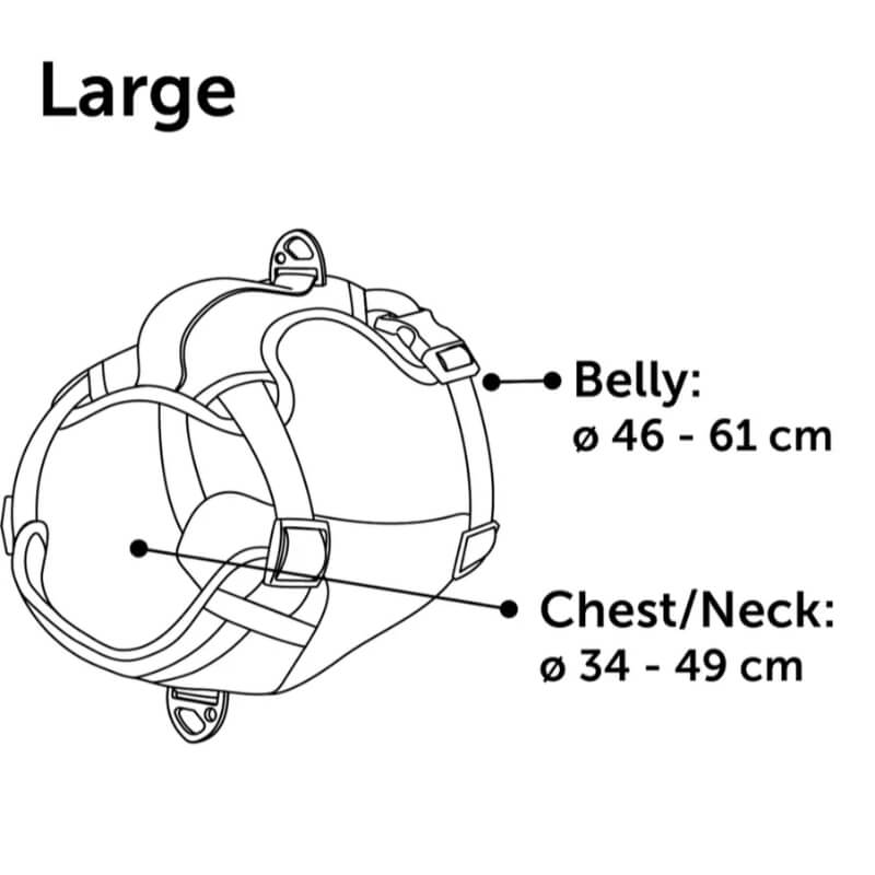 Flamingo oprsnica Heron L, modra - 34-49 cm / 46-61 cm (4)