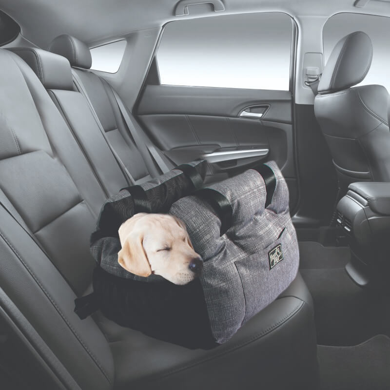 All For Paws potovalno ležišče in torba. sivo - 37 x 37 x 35 cm (3)