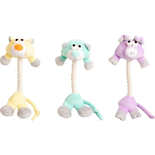 Pawise plišasta igrača Pupply z vrvjo, različne živali - 20 cm