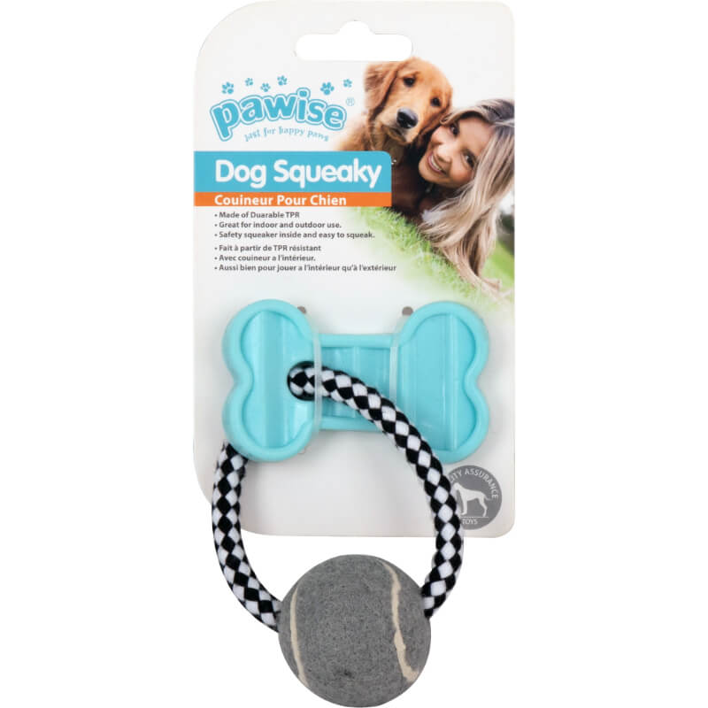 Pawise Puppy Life kost z žogico na vrvi, roza ali moder - 17 cm (2)