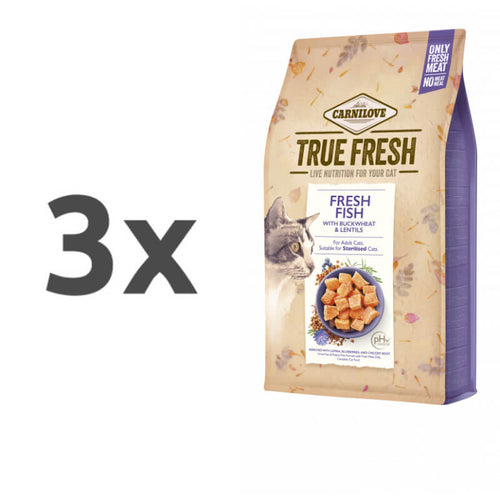Carnilove Cat True Fresh - riba - 3 x 4,8 kg