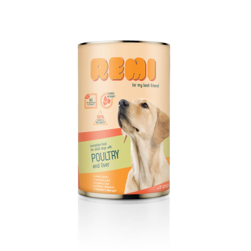 Remi Dog koščki v omaki - perutnina & jetra (2)