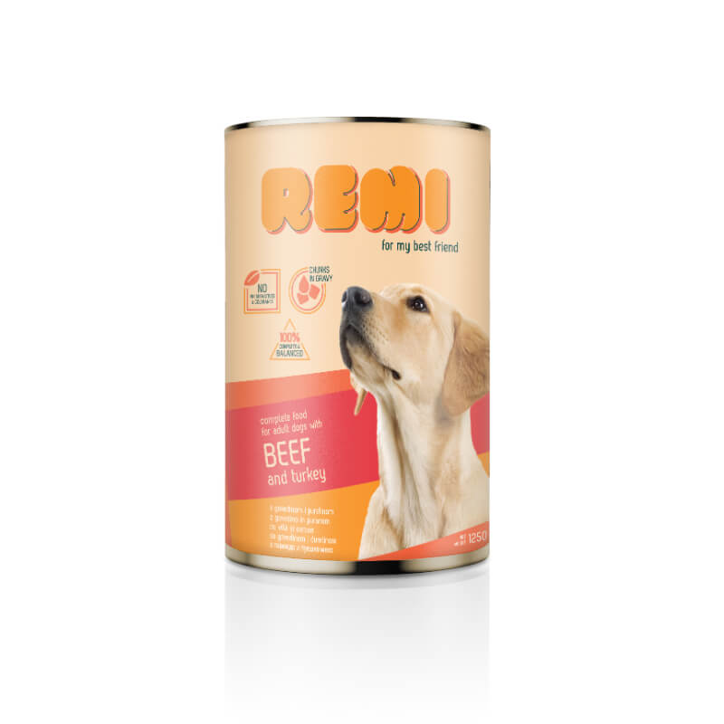 Remi Dog koščki v omaki - govedina & puran (2)