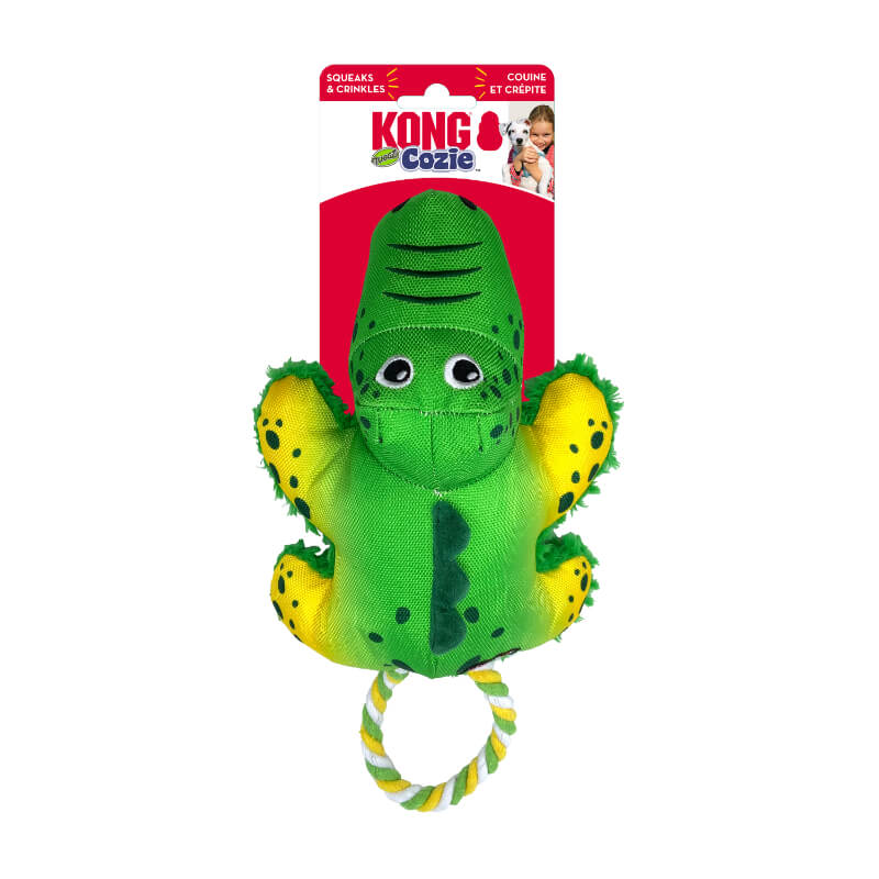 KONG igrača Cozie Tuggz, aligator - 36,9 x 20,3 cm (2)