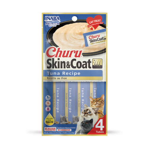 Inaba Cat Churu Skin & Coat, tuna - 4 x 14 g