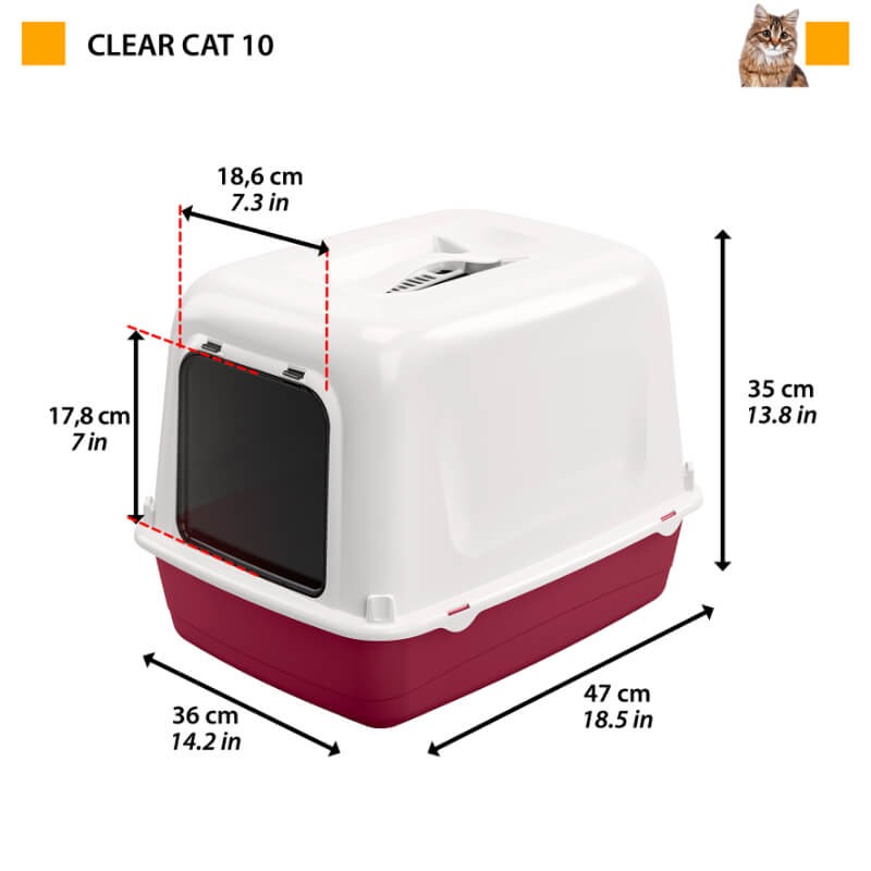 Ferplast zaprto stranišče Clear Cat - 36 x 47 x 35 cm (3)