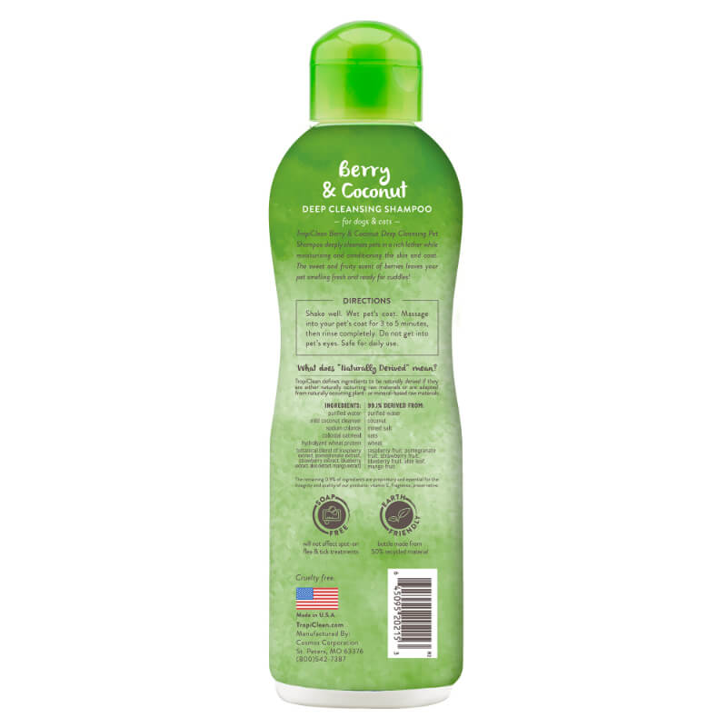 TropiClean Deep Cleansing šampon za dlako, gozd. sadeži in kokos - 355 ml (2)