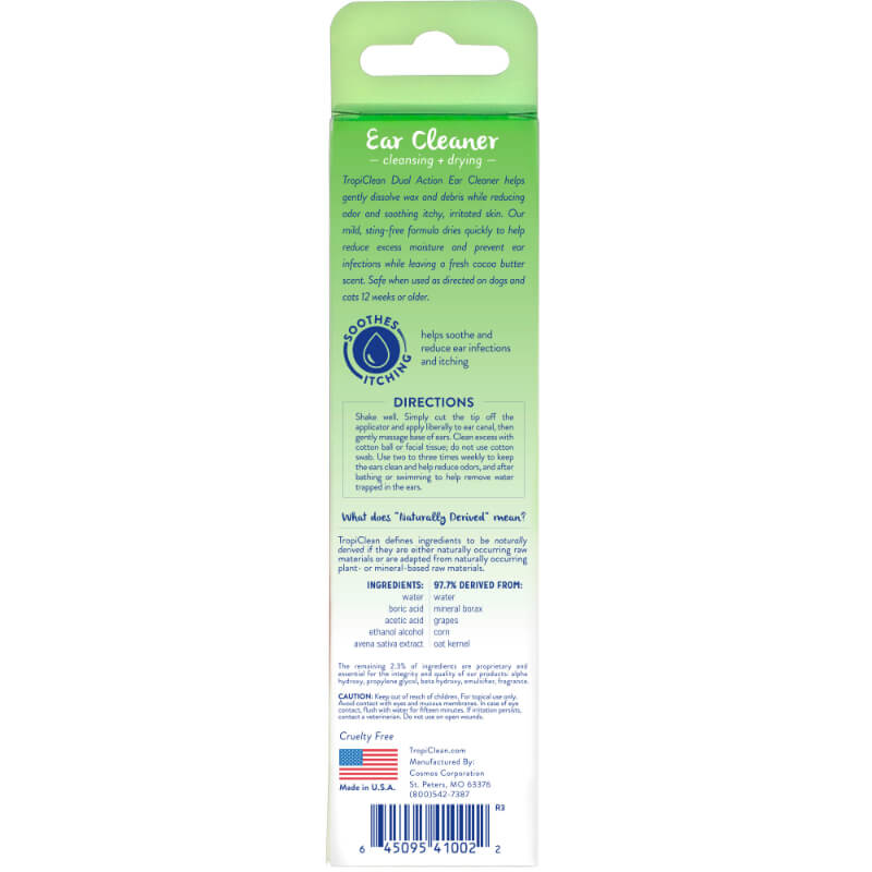 TropiClean Ear Cleaner tekočina za čiščenje pasjih in mačjih ušes - 118 ml (2)