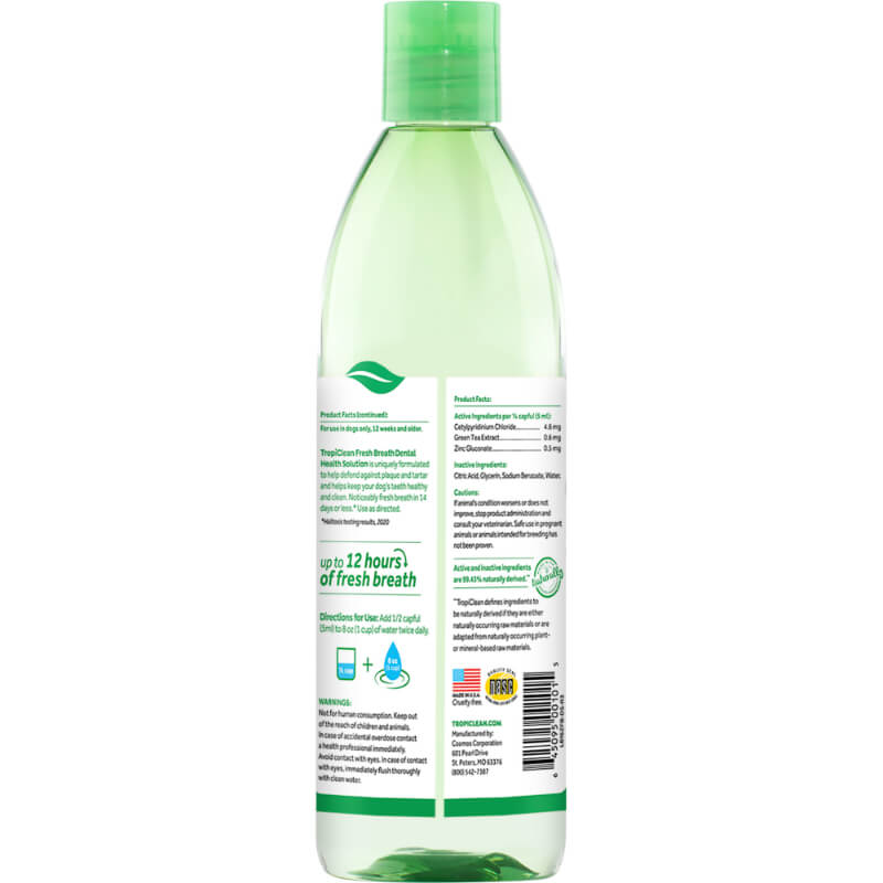 TropiClean Dog FreshBreath dodatek k vodi za čiščenje zob - 473 ml (2)