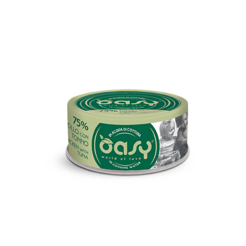 Oasy More Love Adult piščanec in tuna v juhi, konzerva - 70 g - 70 g