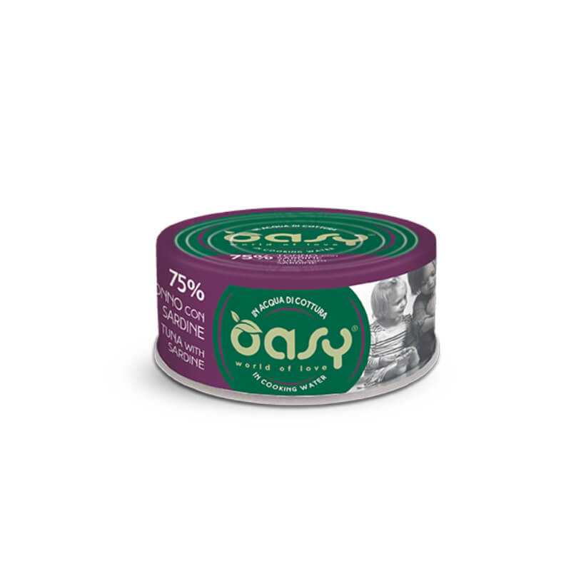 Oasy More Love Adult tuna in sardine v juhi, konzerva - 70 g - 70 g