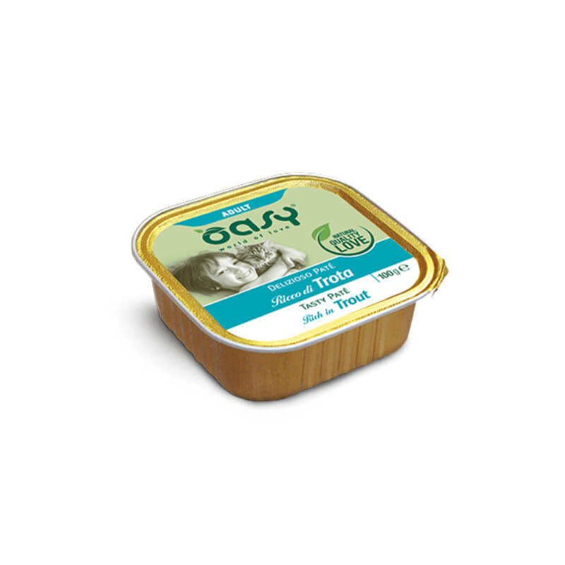 Oasy Tasty Paté Adult postrv, paté v posodici - 100 g - 100 g