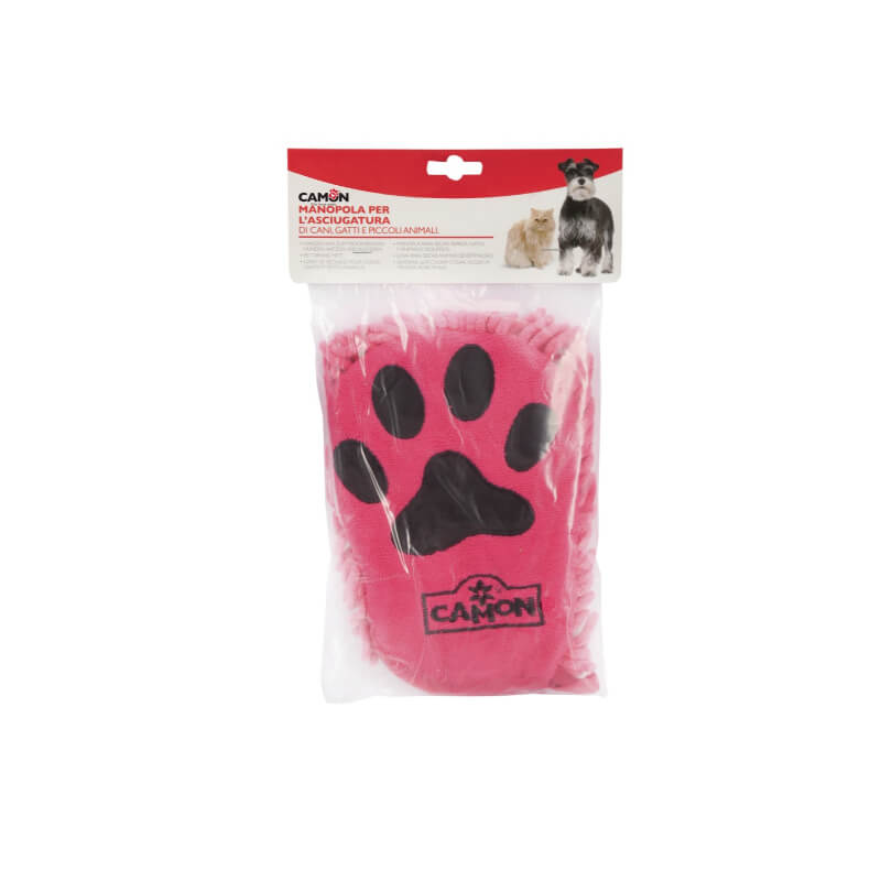 Camon brisača z mikrofibro v obliki rokavice, roza - 23 x 16,5 cm (3)