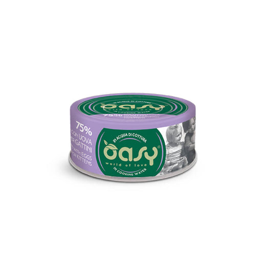 Oasy More Love Kitten piščanec z jajci v juhi, konzerva - 70 g