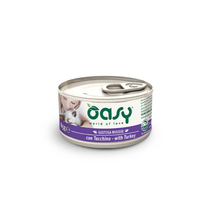 Oasy Tasty Mousse Adult puran, mousse v konzervi - 85 g