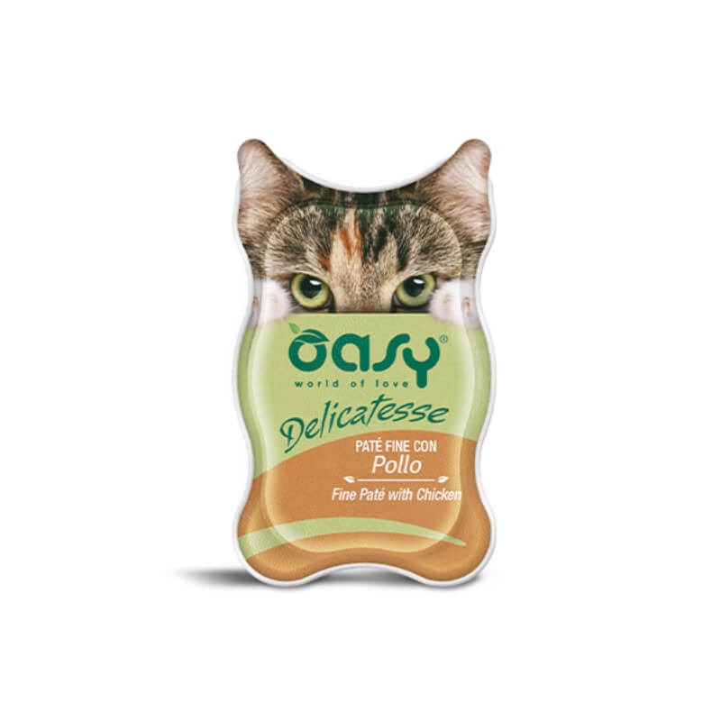 Oasy Delicatesse Adult piščanec, paté v posodici - 85 g