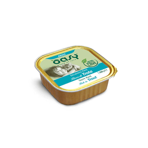 Oasy Tasty Paté Adult postrv, paté v posodici - 100 g