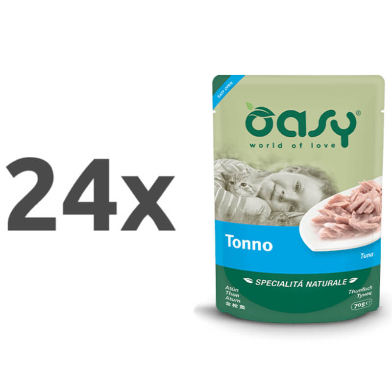 Oasy Natural Range Adult tuna v želeju, vrečka - 70 g - 24 x 70 g