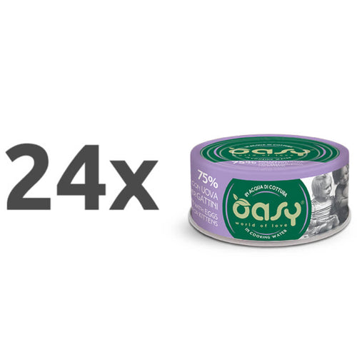 Oasy More Love Kitten piščanec z jajci v juhi, konzerva - 70 g - 24 x 70 g