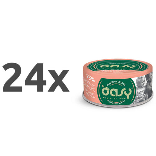Oasy More Love Adult tuna in losos v juhi, konzerva - 70 g - 24 x 70 g