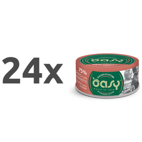 Oasy More Love Adult tuna in kozice v juhi, konzerva - 70 g - 24 x 70 g