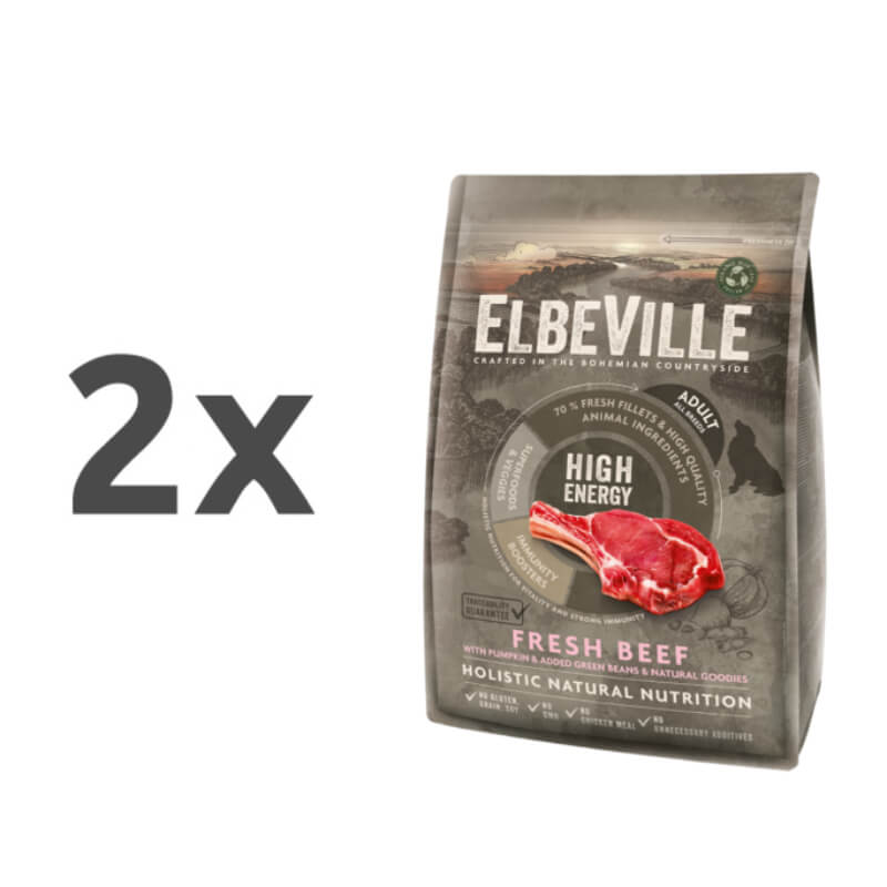 ElbeVille Adult High energy - govedina - 2 x 11,4 kg