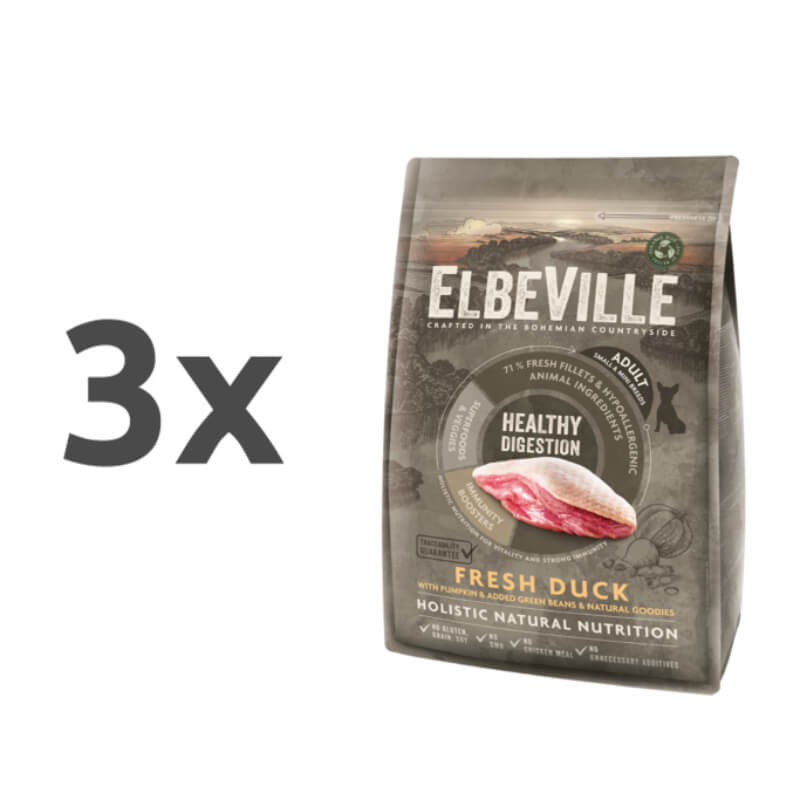 ElbeVille Adult Healthy Digestion, mini - raca - 3 x 4 kg