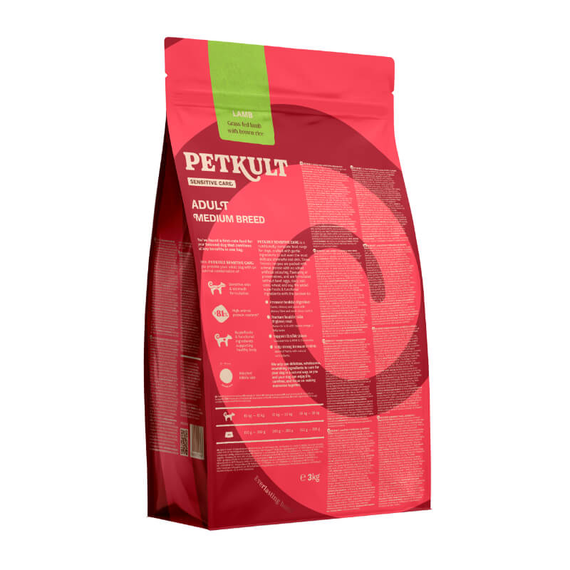 Petkult Sensitive Care Adult, medium - jagnjetina (2)