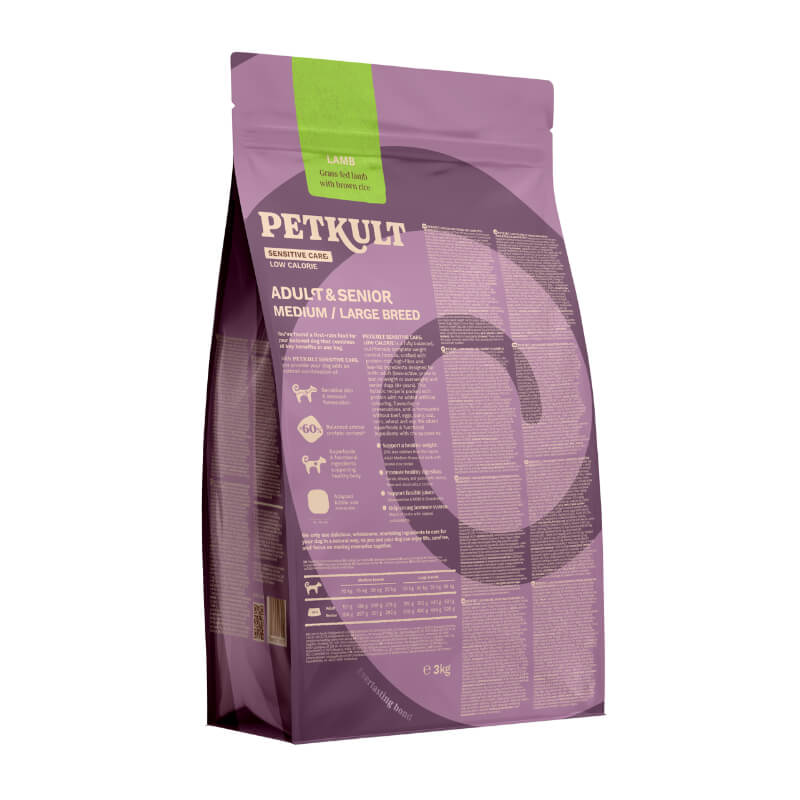 Petkult Sensitive Care Adult Low Calorie, medium & large - jagnjetina (2)