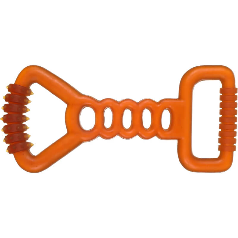 Flamingo Rubba vlečna gumijasta igrača, rjava - 28,5 x 13,3 x 3 cm