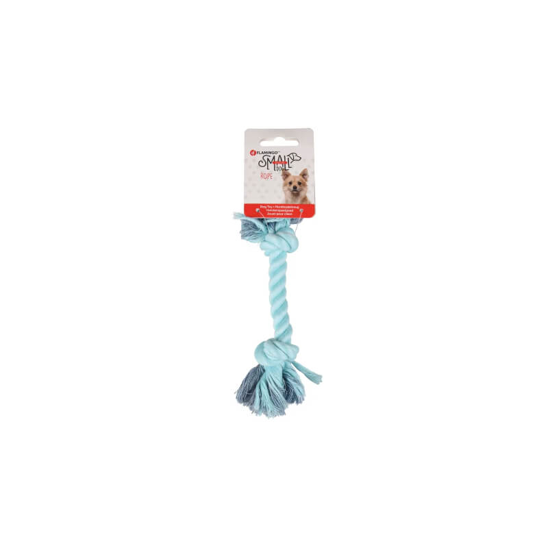 Flamingo Izra igralna vrv z dvema vozloma, turkizna - 20 cm (2)